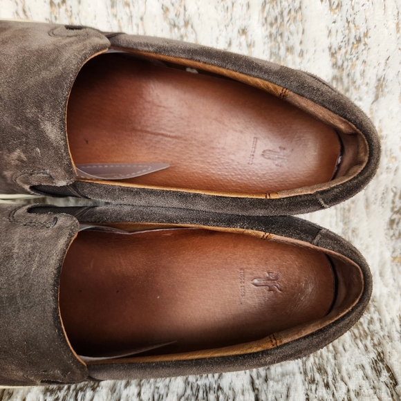 Frye "Ivy" Slip On Sneaker Shoes Gray Grey Suede Leather | Women's Size 9.5 - Picture 8 of 12